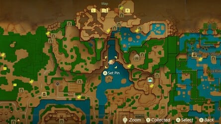 Eastern Hyrule River Stamp Map