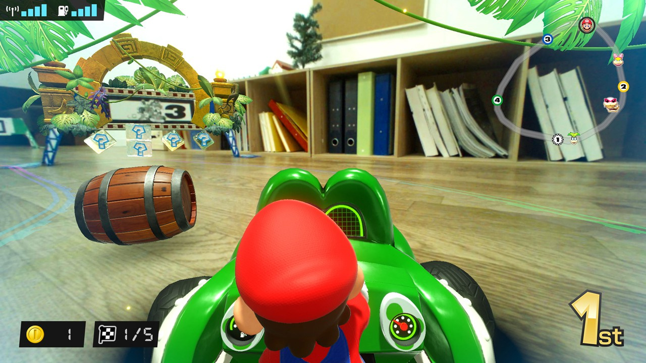 Here's some SNES Mario Kart inside Mario Kart Live: Home Circuit
