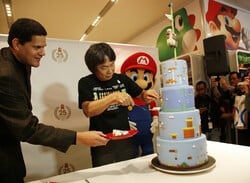 Miyamoto and Reggie Honour Mario's 25th with Amazing Cake