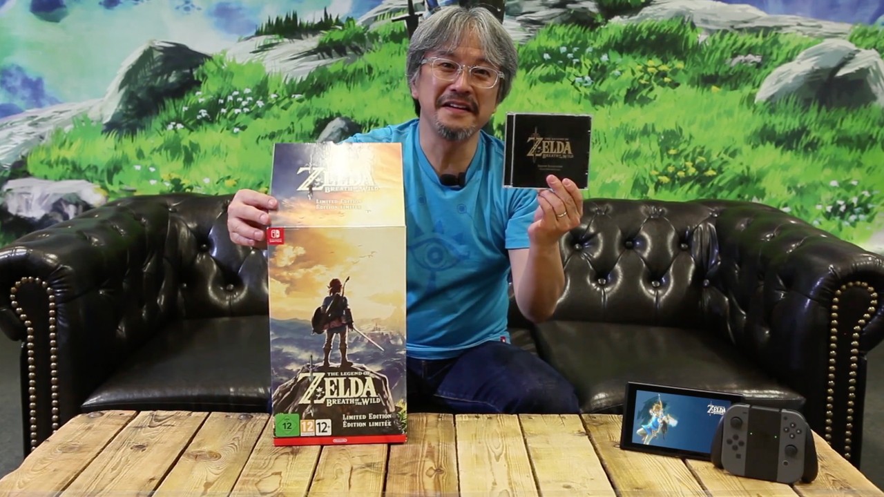 視頻：觀看Eiji Aonuma Unbox Zelda的傳奇：野生限量版的呼吸