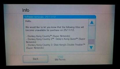 Donkey Kong Country Trilogy To Be Pulled From Wii Virtual Console