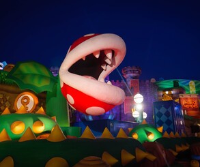 Now that we've somehow managed to spend all day in Super Nintendo World, let's make our way back through the Mario portion and head towards exit gate. Just make sure to not wake any of the piranha plants on our way out