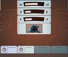 Here you can see the first draft of the GamePad user interface (top left), the 2nd iteration (bottom left) and the final look (right)