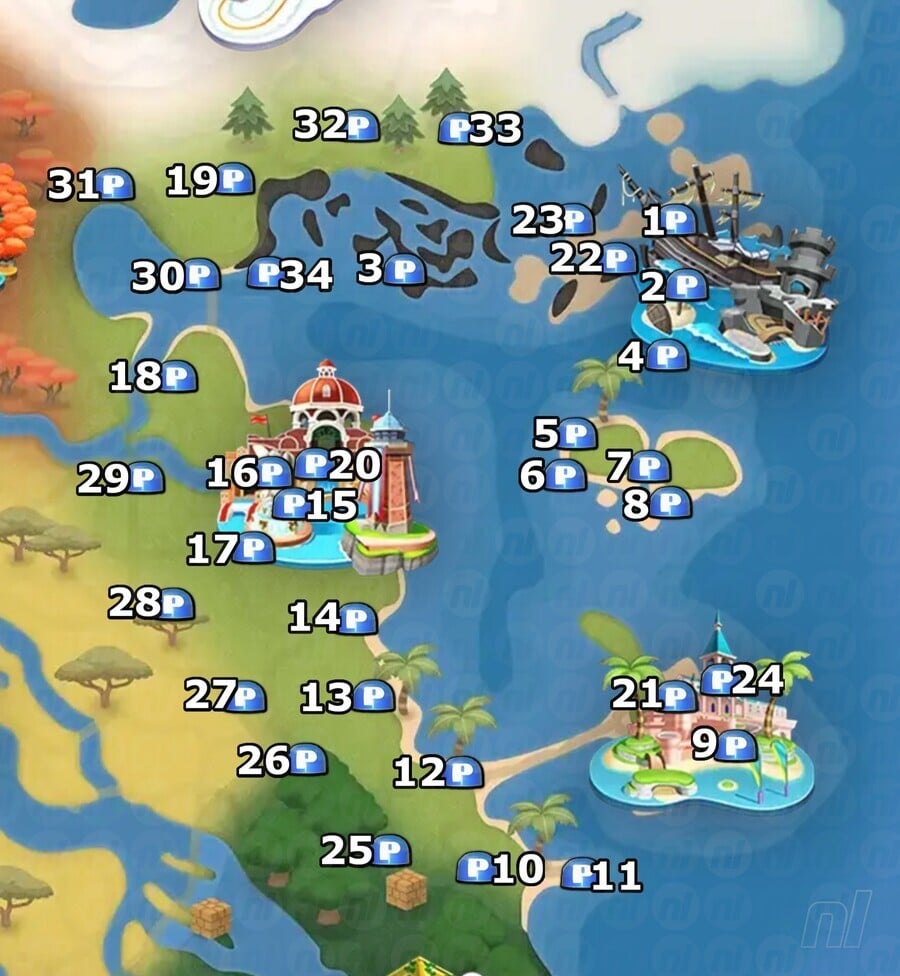 Coastal Region P Switch Map Mario Kart World