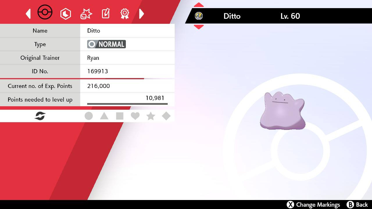 Pokemon Sword & Shield / Ultra Square Shiny Japanese Ditto