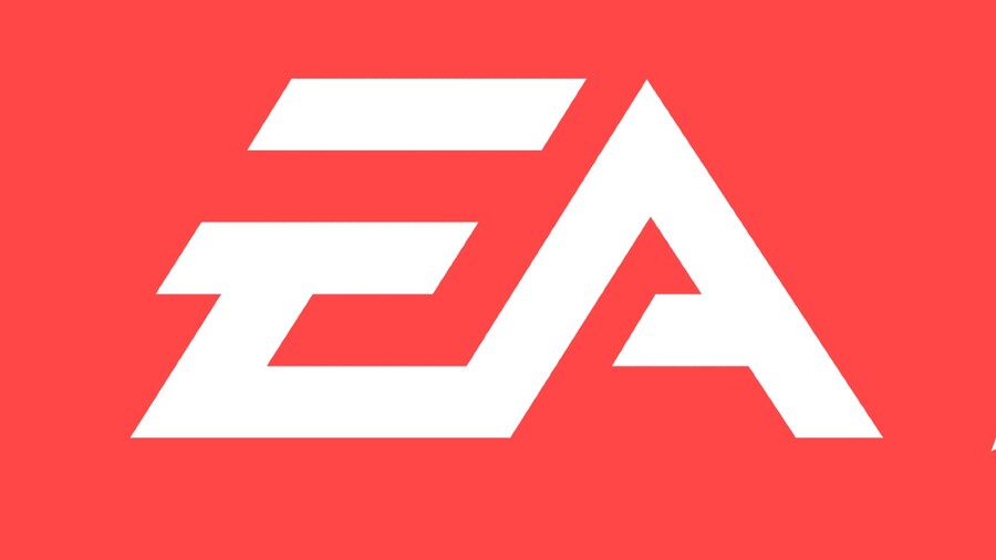 Electronic Arts EA logo red and white