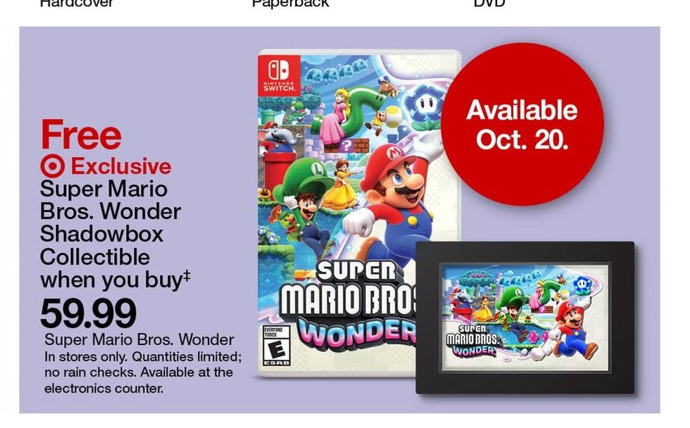 Paper mario switch pre order deals bonus