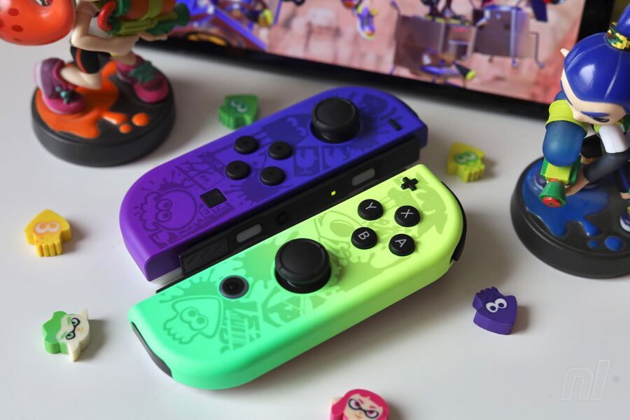 Inkling ve Octoling amiibo ile Nintendo Switch OLED Model Joy-Cons Splatoon 3