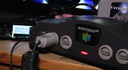 The perfect N64 setup? Perhaps. We've got a Japanese system with the N64RGB mod fitted, running through an OSSC via RGB SCART and then into our Sony Bravia LCD TV via HDMI.