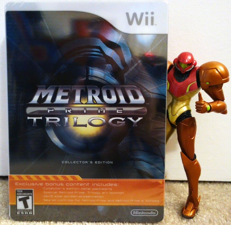 Samus gives her Prime trilogy thumbs up