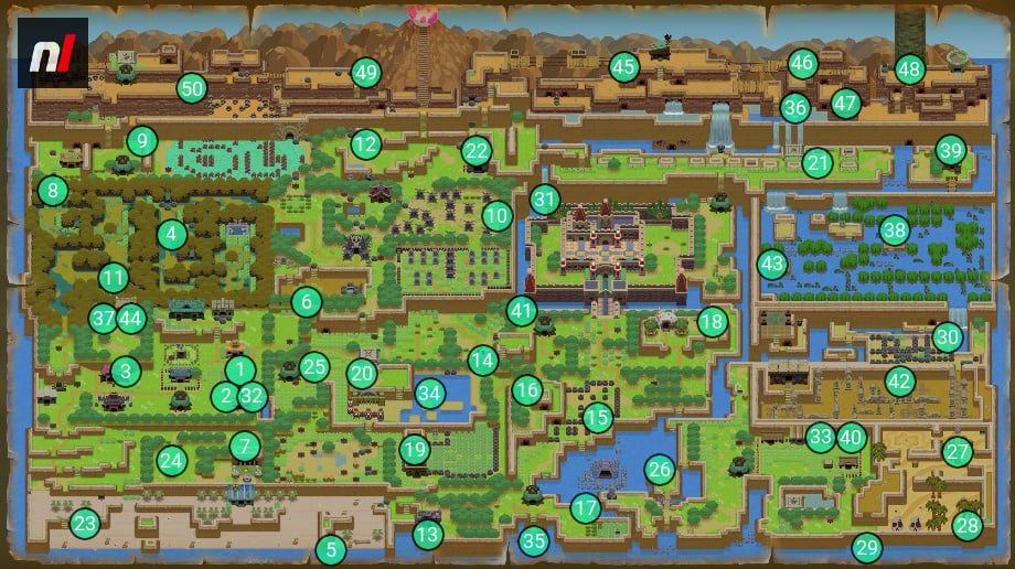 Zelda: Link's Awakening: All Secret Seashells Map and Locations