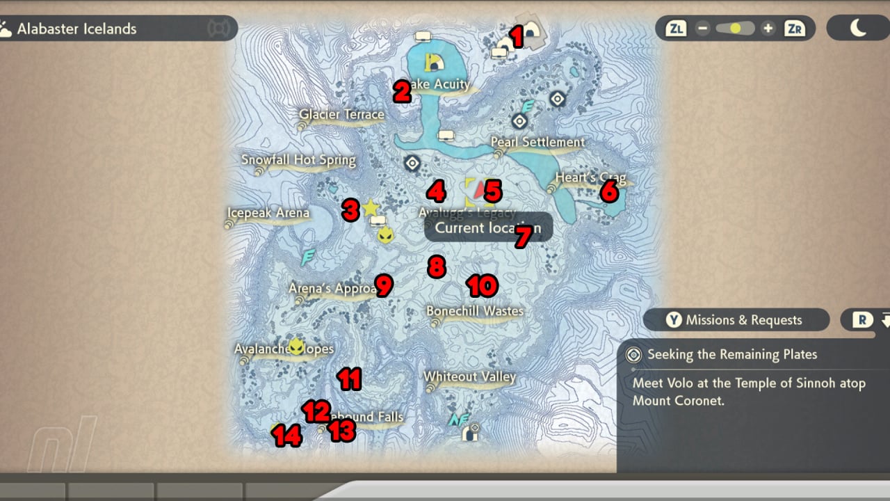 Pokemon Legends Arceus Map Locations List