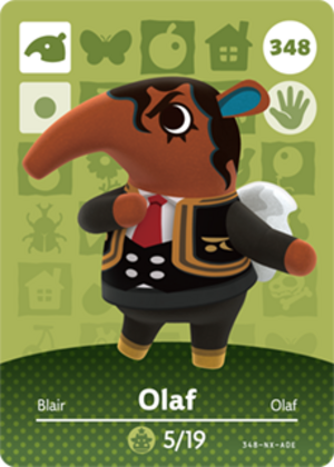 Olaf amiibo card