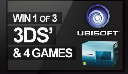 Win 1 of 3 Nintendo 3DS' & 4 Games with Ubisoft (UK)
