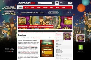 Adverts and review side by side