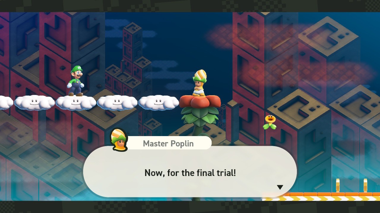 Mario wonder the final trial zip track dash