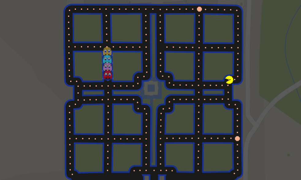 Gamified Map Hacks : Google Maps Pac-Man