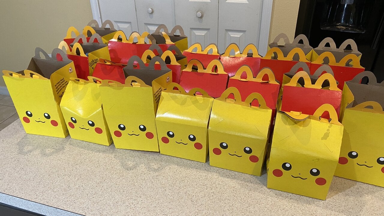 lot of 2 Happy Meal  Paper Bags 1999 McDonalds “Pokemon” never used 