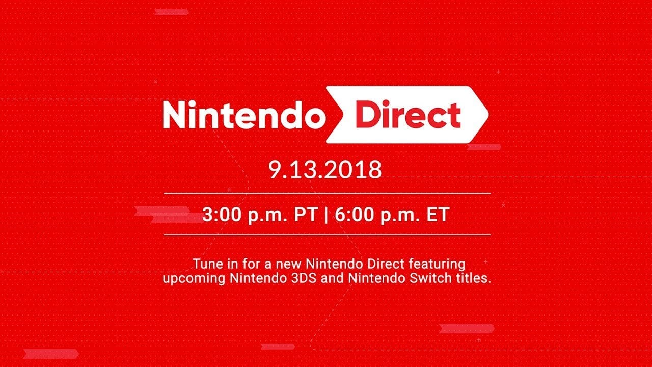 Nintendo Direct正式重新安排明天，9月13日，星期四