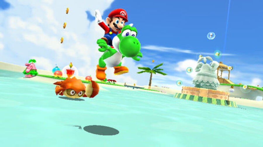 When riding on Yoshi, the usual star cursor transforms into what?