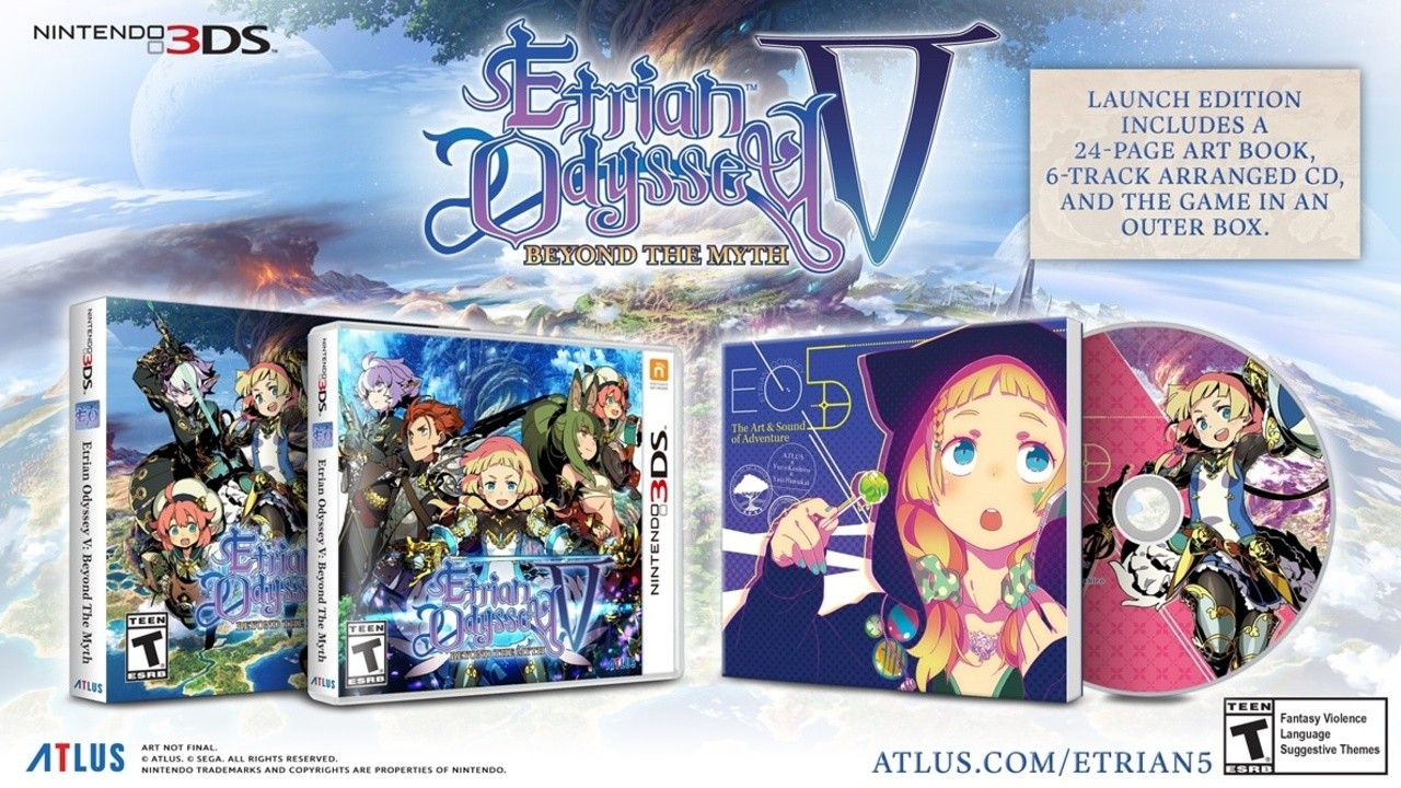 伊特里安·奧德賽（Etrian Odyssey）訴：超越神話將於10月17日在北美髮起