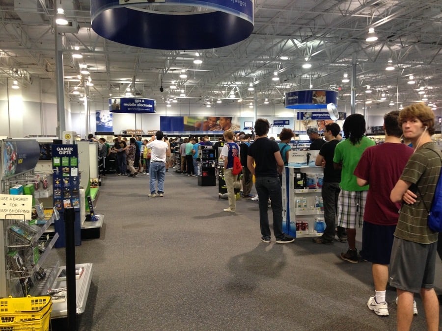 Attendees filled the store and wrapped around aisles