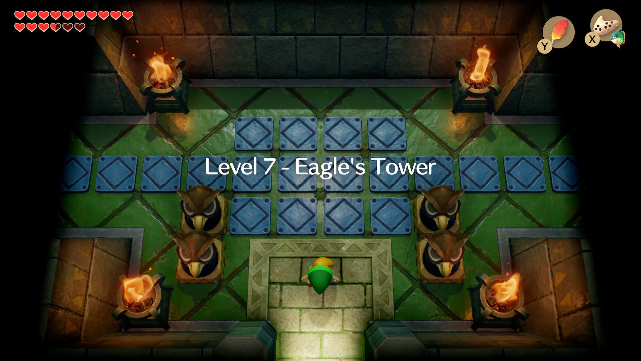 Zelda: Link's Awakening - Eagle's Tower dungeon explained, how to destroy  all columns and get the Mirror Shield