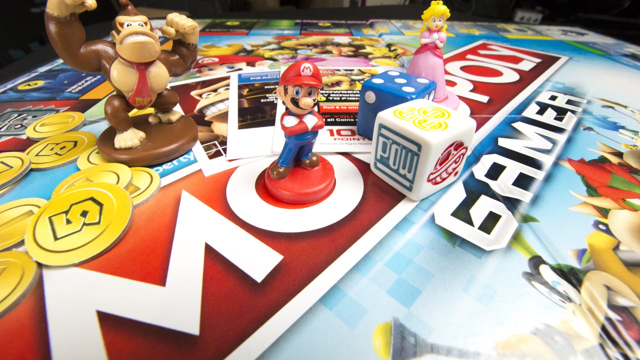 Monopoly Gamer Mario Bros Board Game Hasbro Complete Preowned