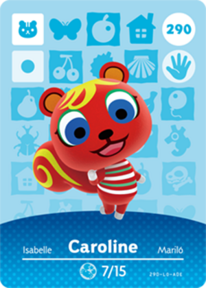 Caroline amiibo card