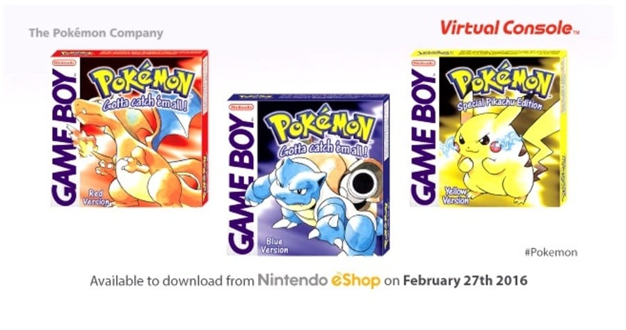 Red, Blue & Yellow Coming To The 3DS Virtual Console on 27th February, 2016 | Nintendo Life