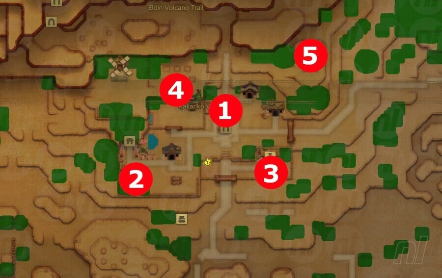 Cucco Map Echoes of Wisdom Kakariko Village