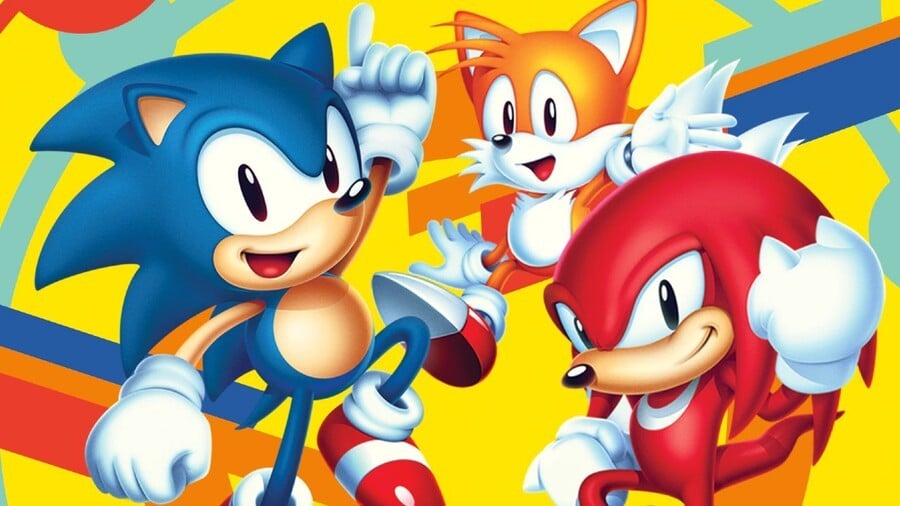 Sonic Mania Sonic Tails Knuckles Key Art