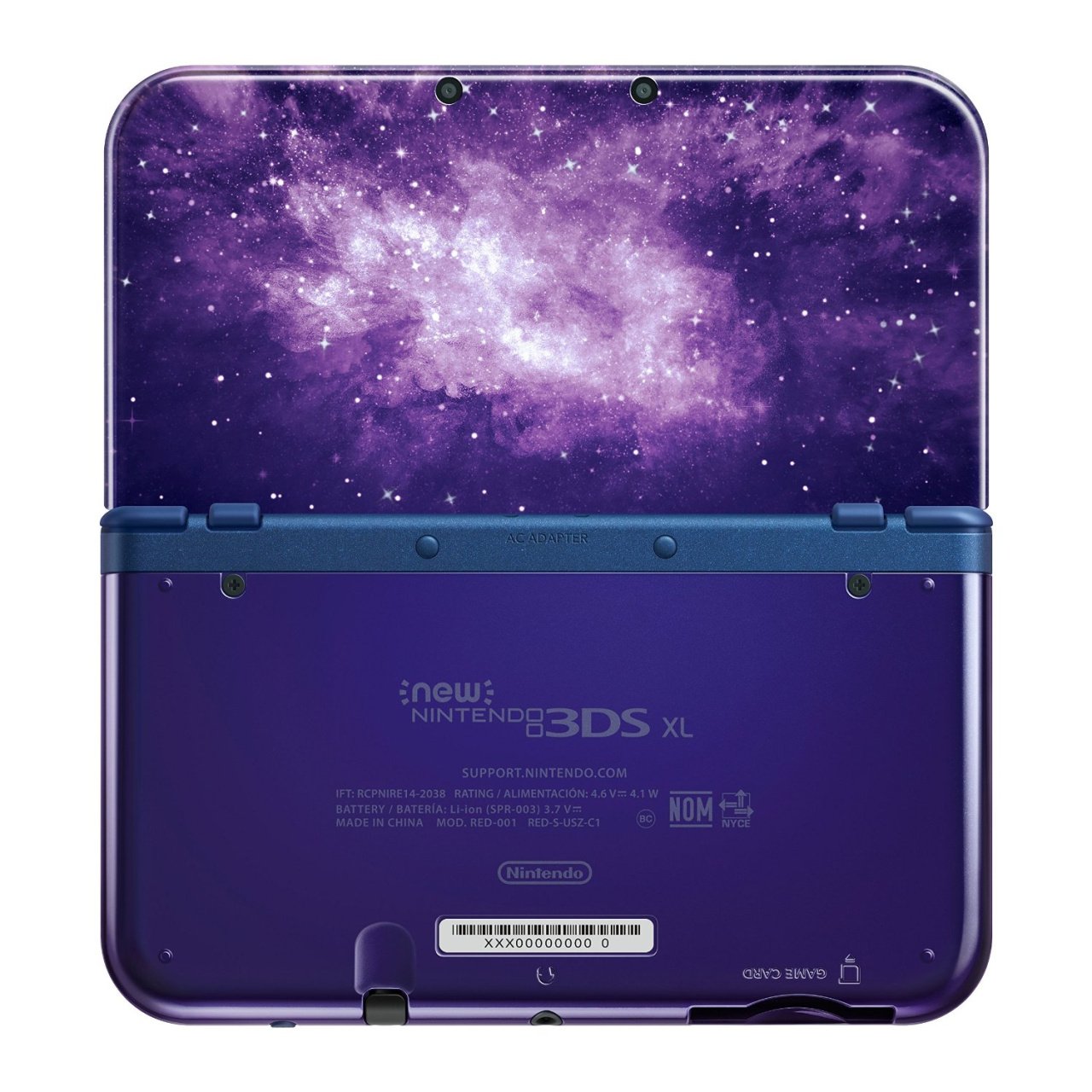 Nintendo 3DS XL Galaxy with Zelda Ocarina of Time and Screen Protector 