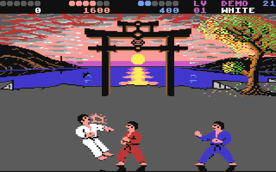 Three-man combat in International Karate +