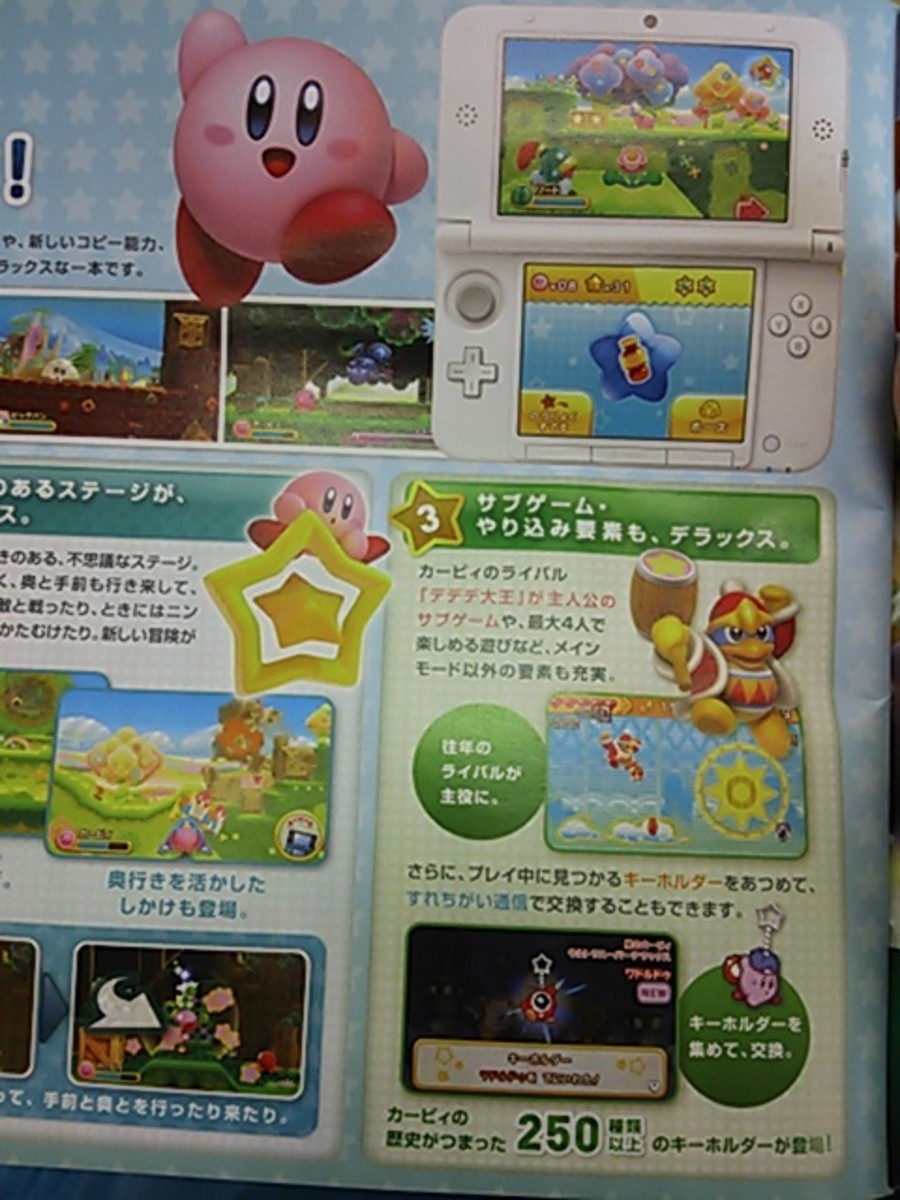 The bottom left appears to show an army of Kirbys