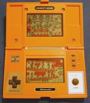 Is that an orange DS? No, it's Donkey Kong Game & Watch!