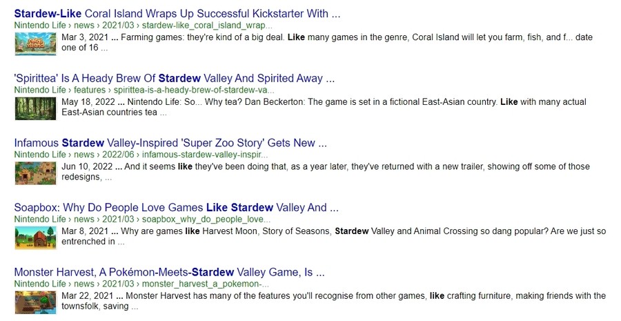 2022 06 21 16 03 10 Search Results For Stardew Like Nintendo Life