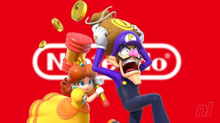 Nintendo Logo Waluigi