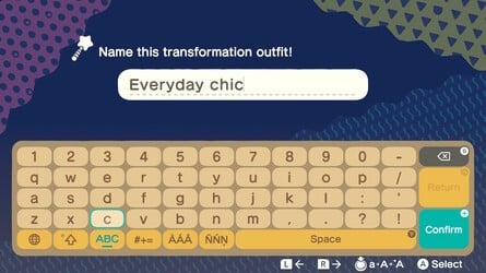 Naming Outfit Animal Crossing New Horizons