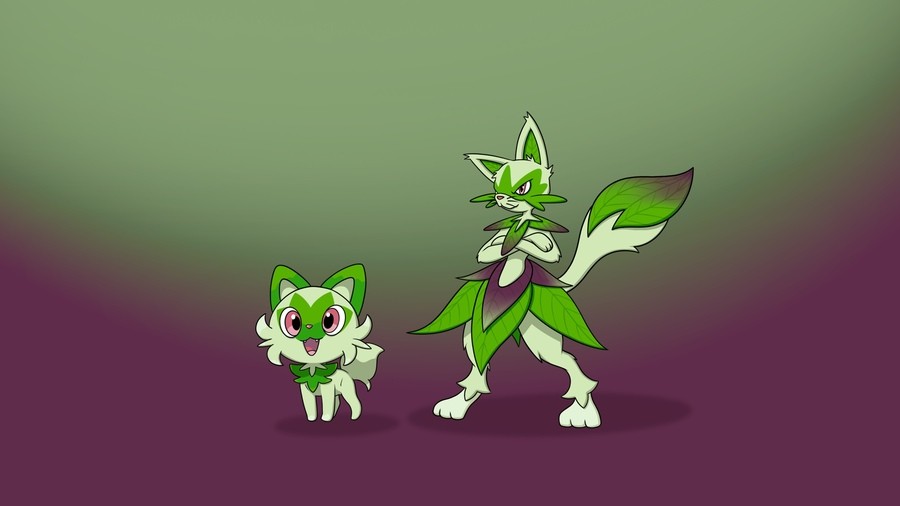 pokemon scarlet and violet grass starter final evo fanmade