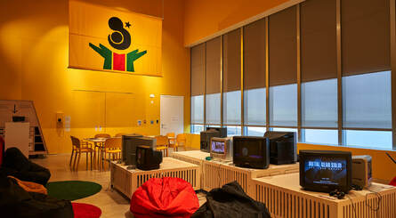 "I was saying it as a gamer. It’s pretty simple, throw some games in there, make it comfortable and there you go!" - The Gaming Room at the Wayfinder exhibition