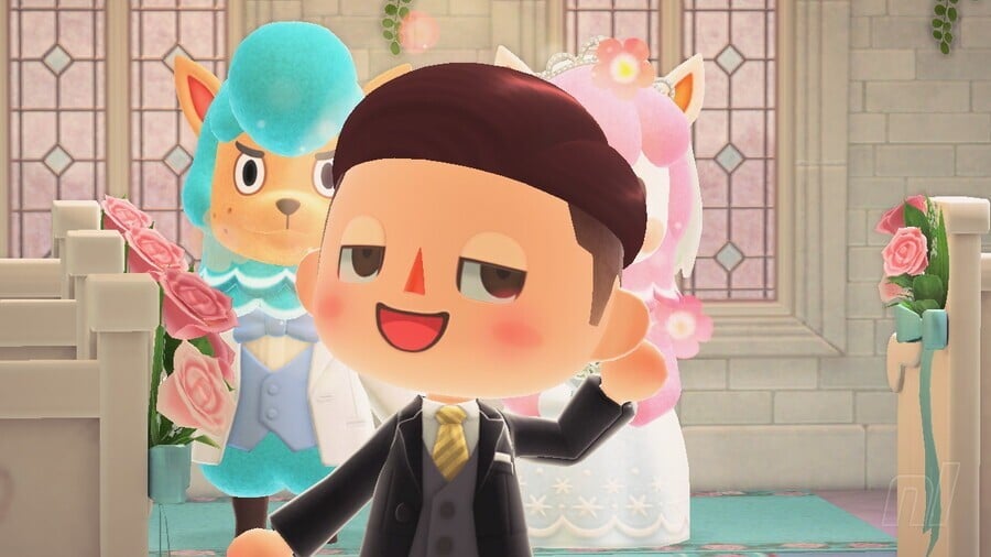 Animal Crossing New Horizons Wedding Season Photobomb