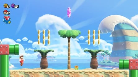 Super Mario Bros. Wonder Walkthrough: Petal Isles - Leaping Smackerel 6
