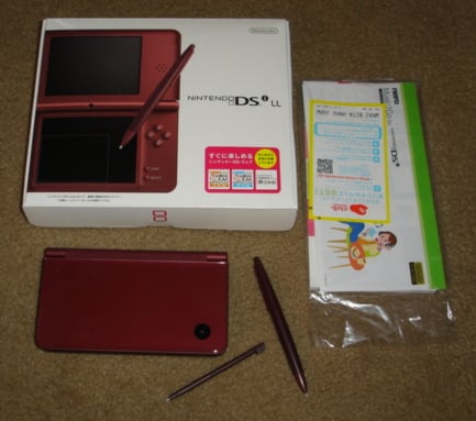 Nintendo DSi LL XL Wine red Game Console with Box F/S