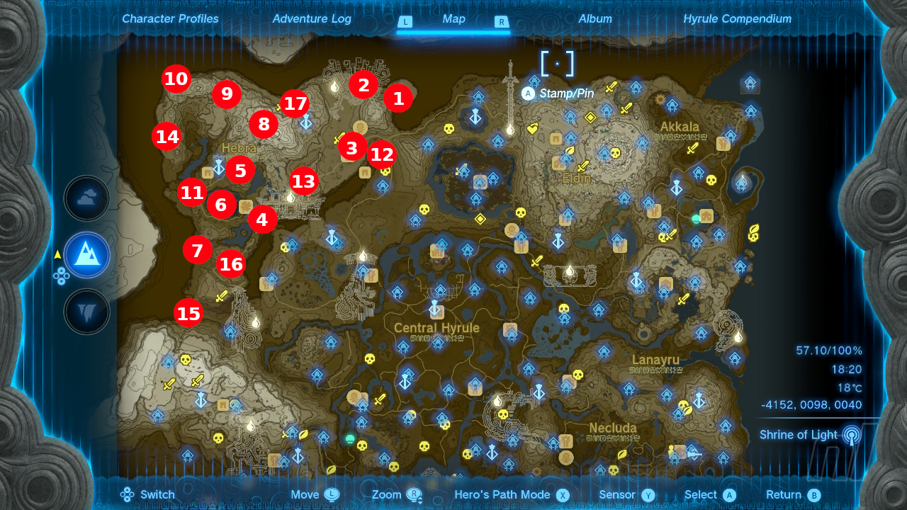 All The Legend of Zelda Breath of the Wild Shrine locations