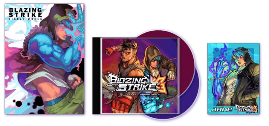 O LE de Blazing Strike incluirá um livro de arte, uma trilha sonora de 2 CDs e um conjunto de cartas de personagens