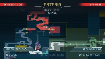 Metroid Dread Artaria Map