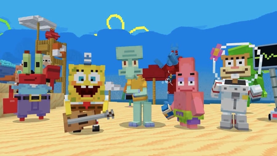 Minecraft Memperluas Dunia Berbentuk Persegi Dengan SpongeBob DLC