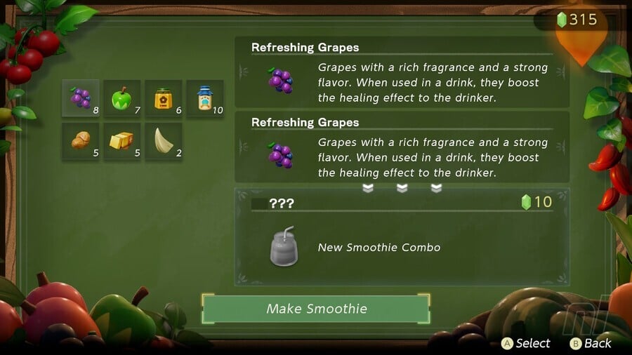 Smoothie making in Echoes of Wisdom