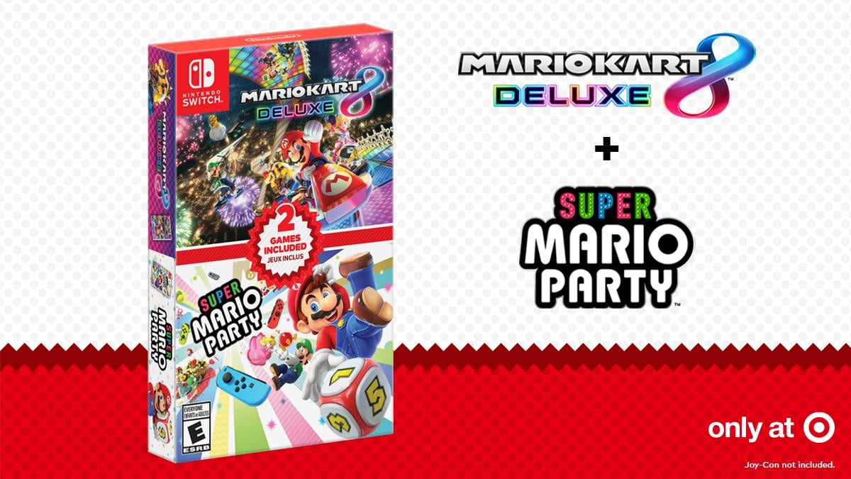 New Super Mario Bros. U Deluxe + Mario Kart 8 Deluxe - Two Game Bundle -  Nintendo Switch (European Version) : Video Games 
